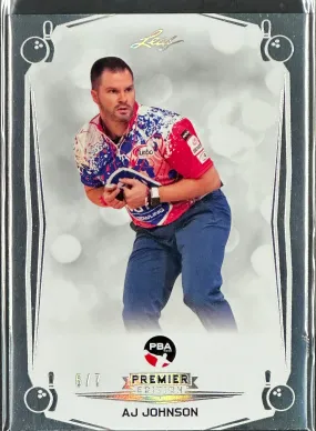 2023 Leaf PBA Trading Card AJ Johnson Silver Parallel /7 SP