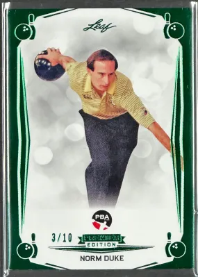 2023 Leaf PBA Trading Card Norm Duke Green Parallel /10 SP