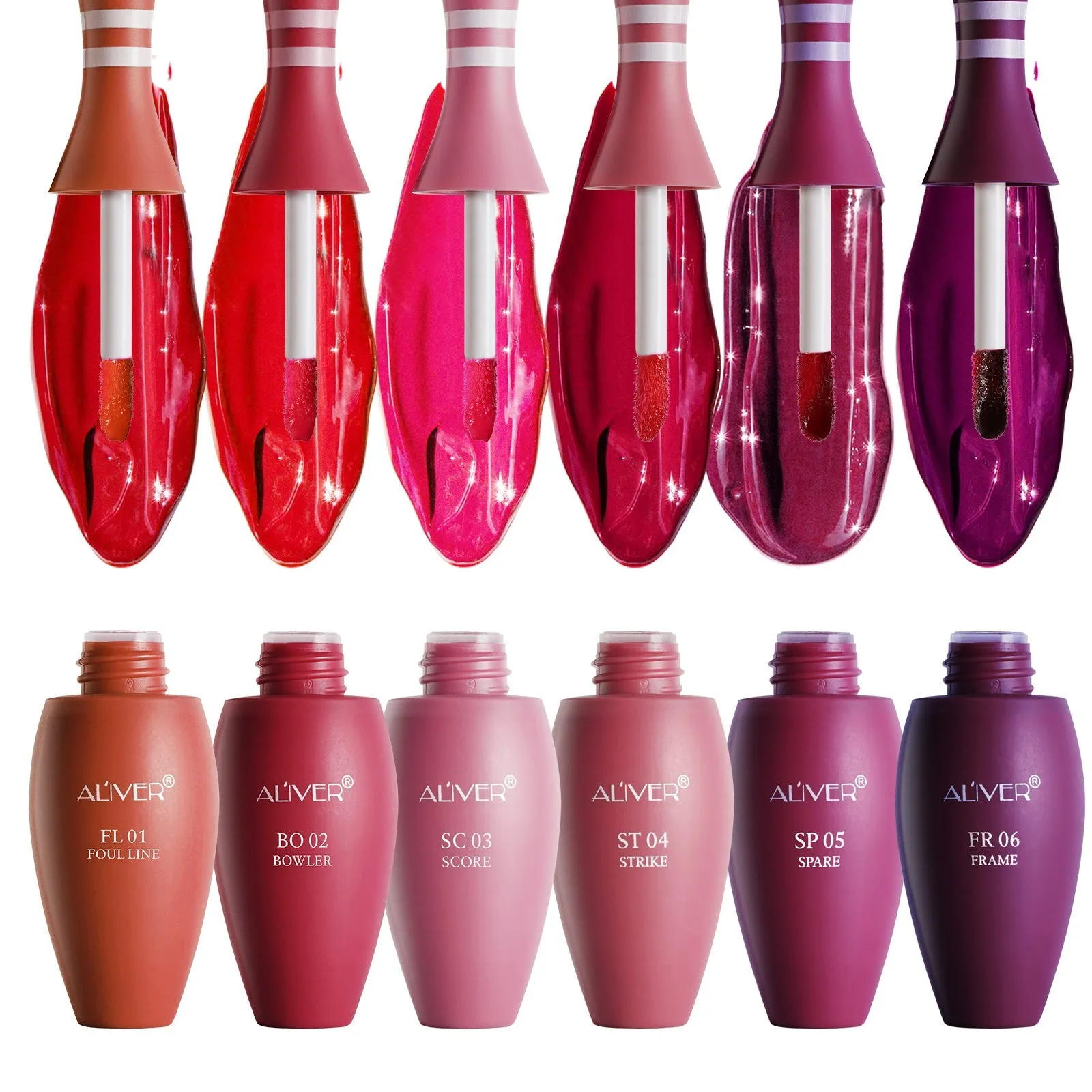 Aliver 6 Colors Bowling Lip Tint Set