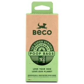 Beco Unscented Degradable 120 Poop Bags on 8 Refill Rolls