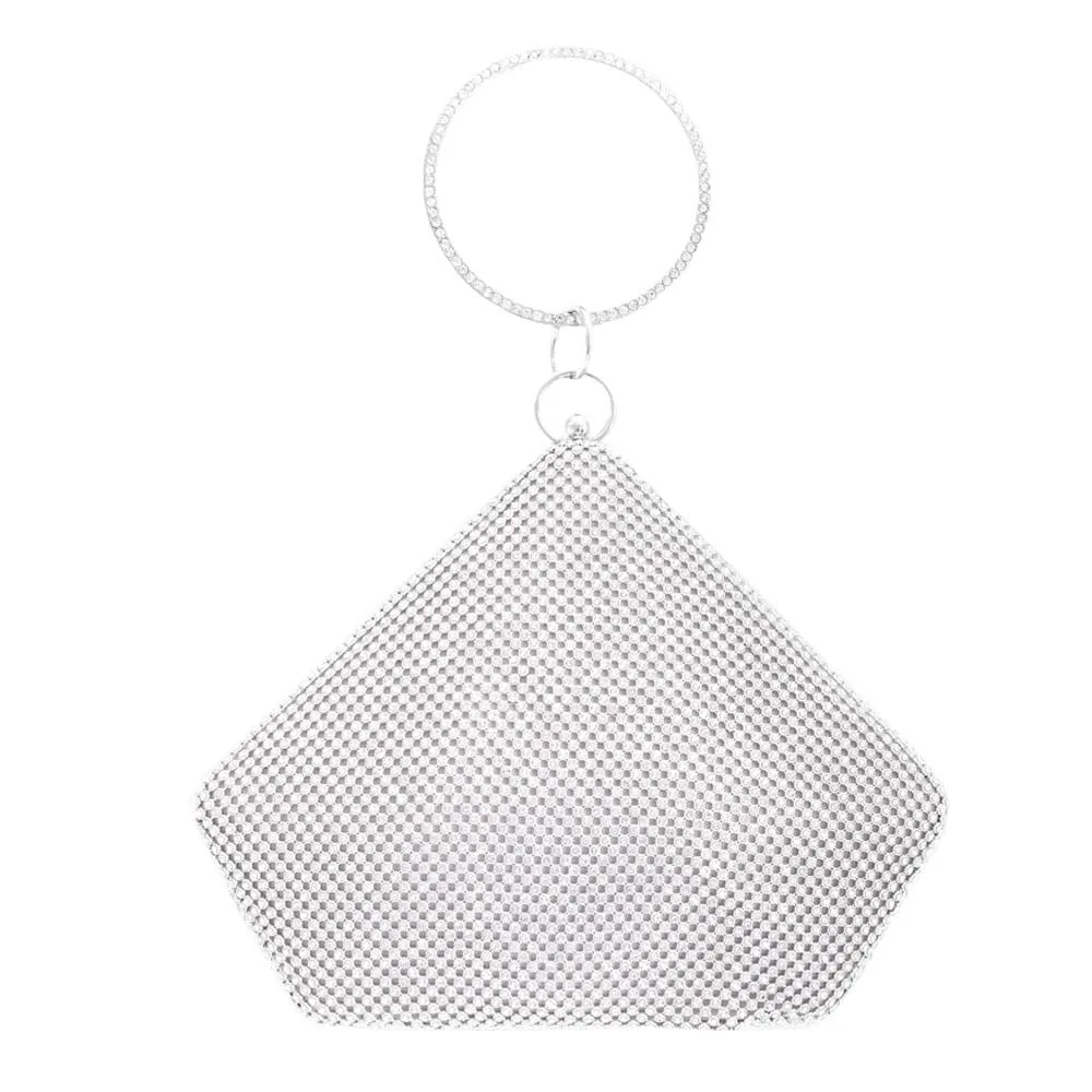 Bling Angled Evening Tote Crossbody Bag
