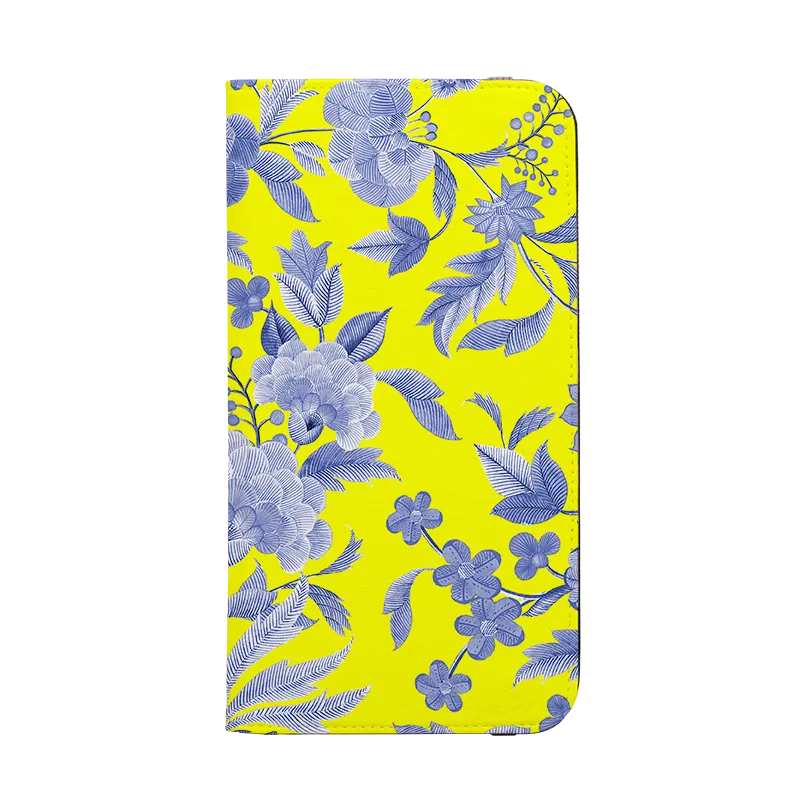 Blue Tapestry Yellow Wallet case