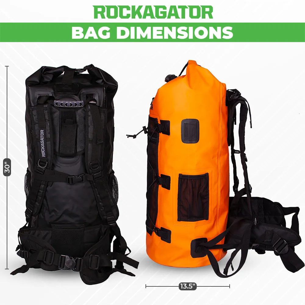 Bundle Special Kanarra 90L Sunset Orange Waterproof Backpack and 2 Dry Bags