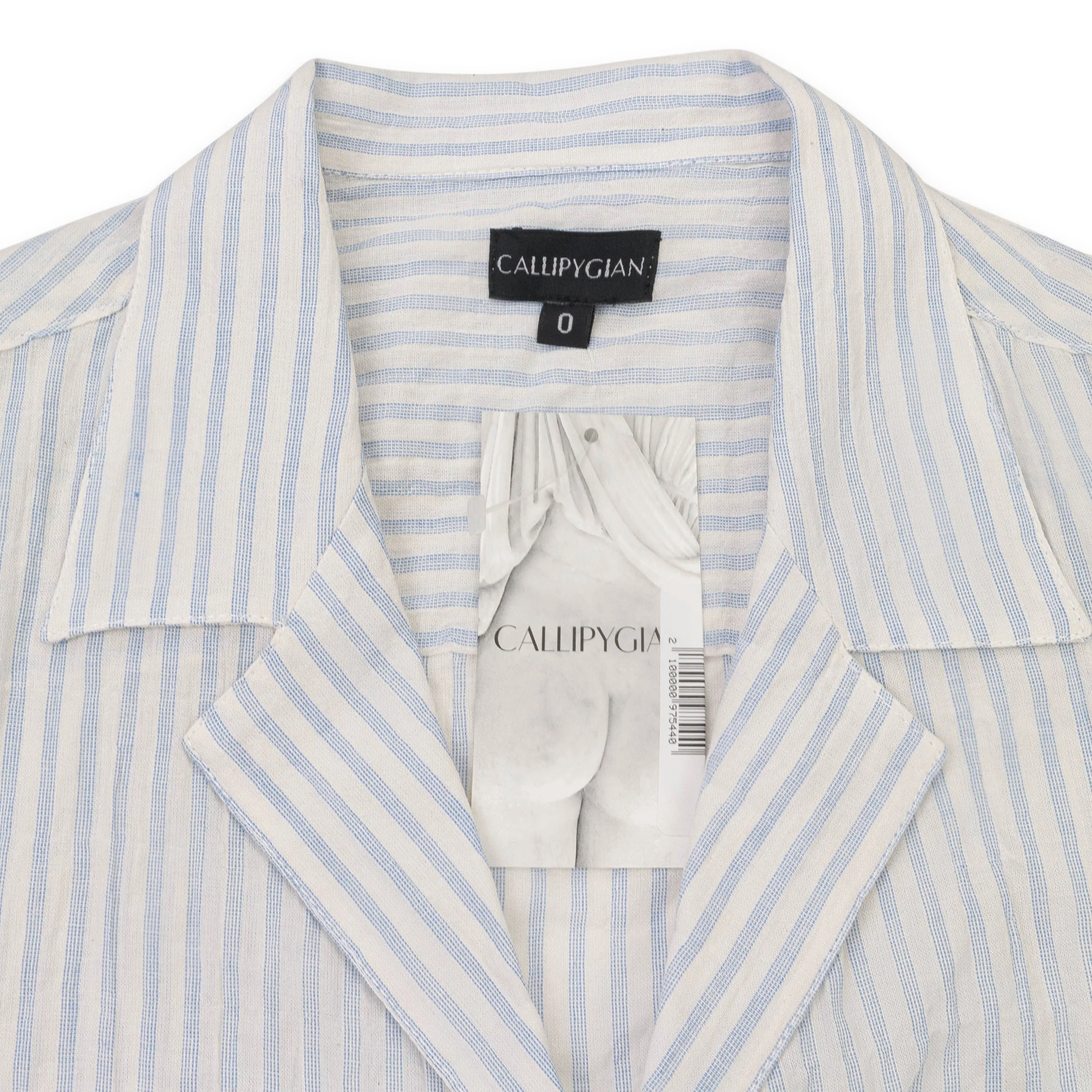 CALLIPYGIAN STRIPE BLUE BOWLING SHIRT