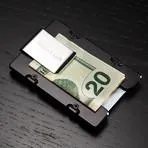 Camo Black and White Pattern - Billetvault Aluminum Wallet