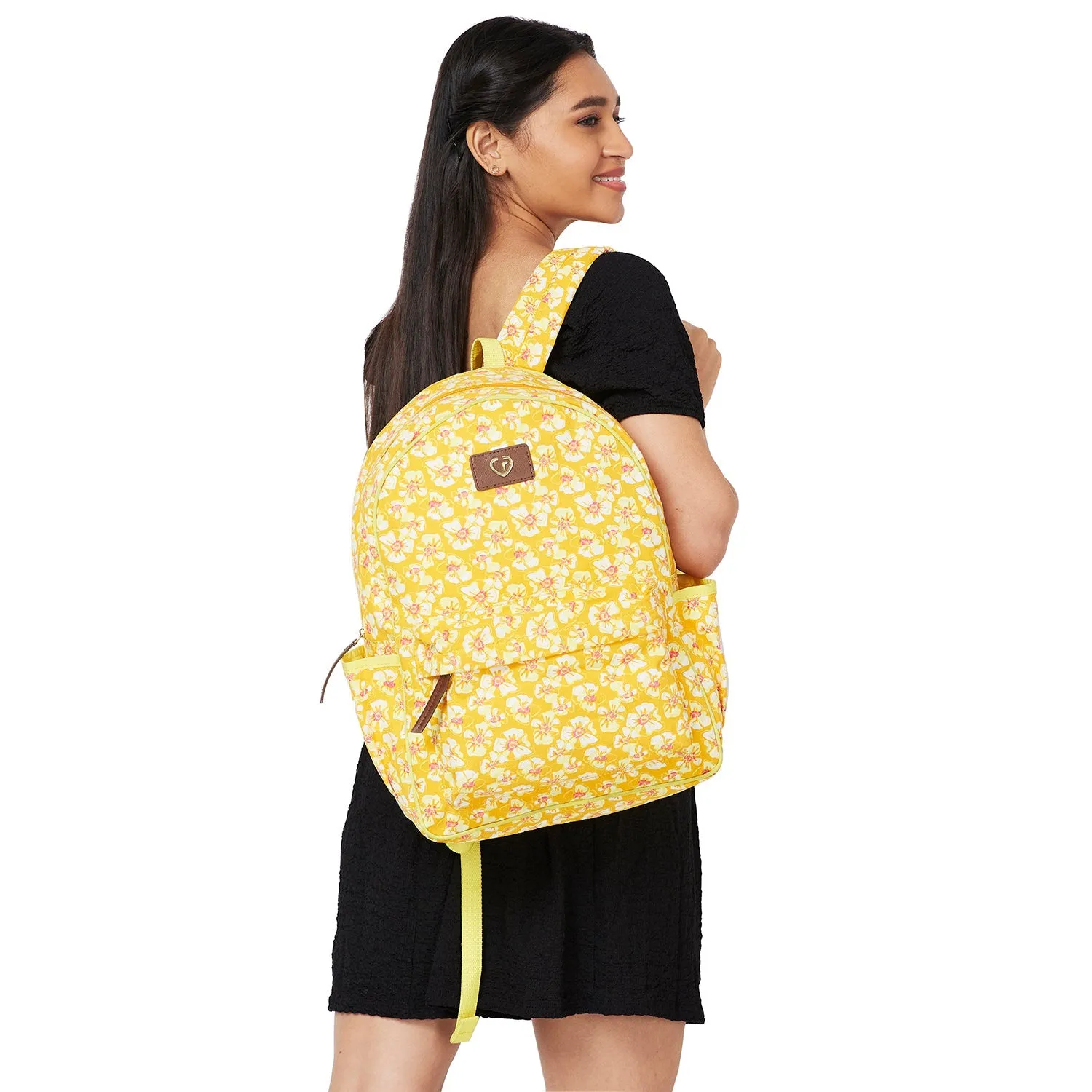 Caprese Blossom Laptop Backpack Large Yellow