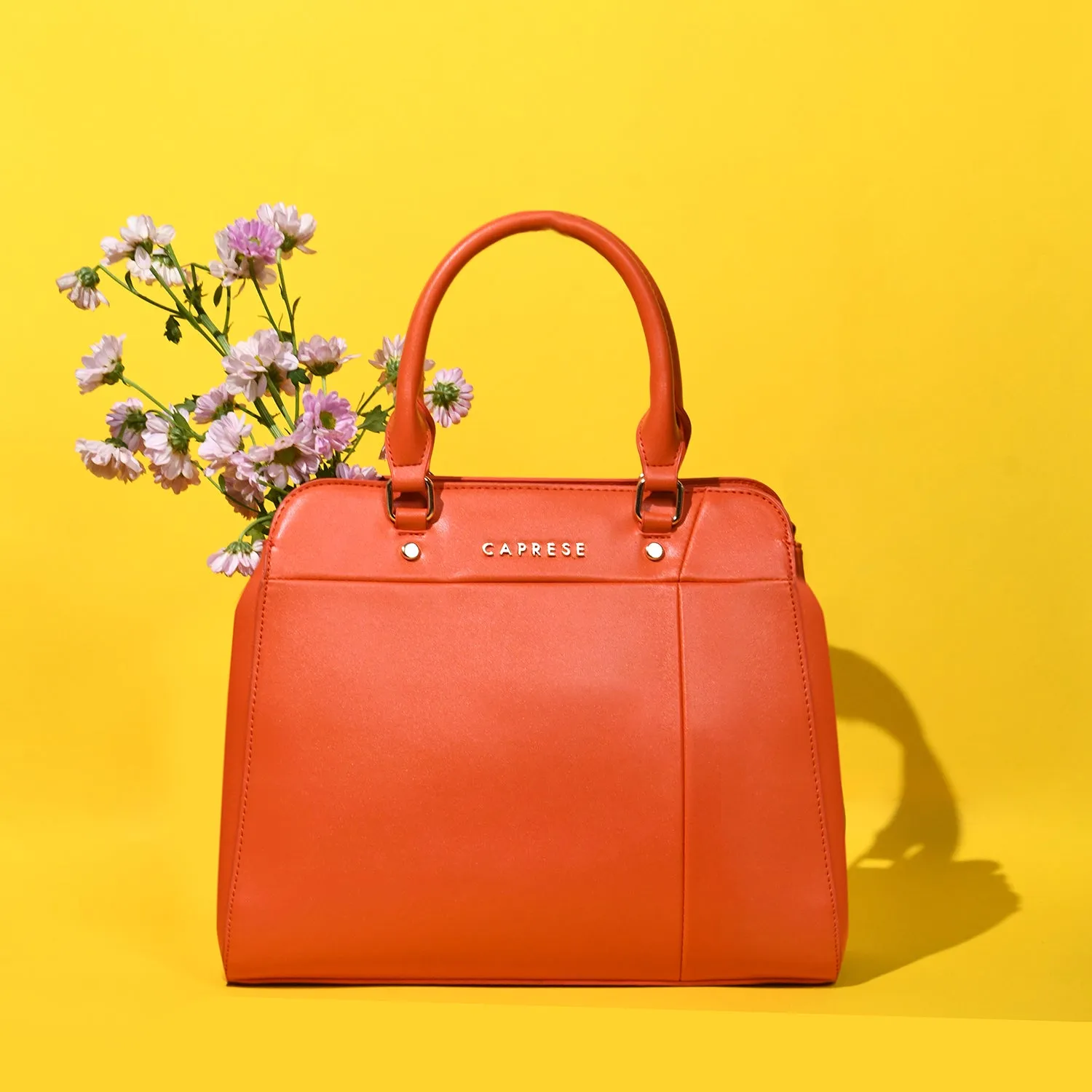 Caprese Keera Satchel Medium Orange