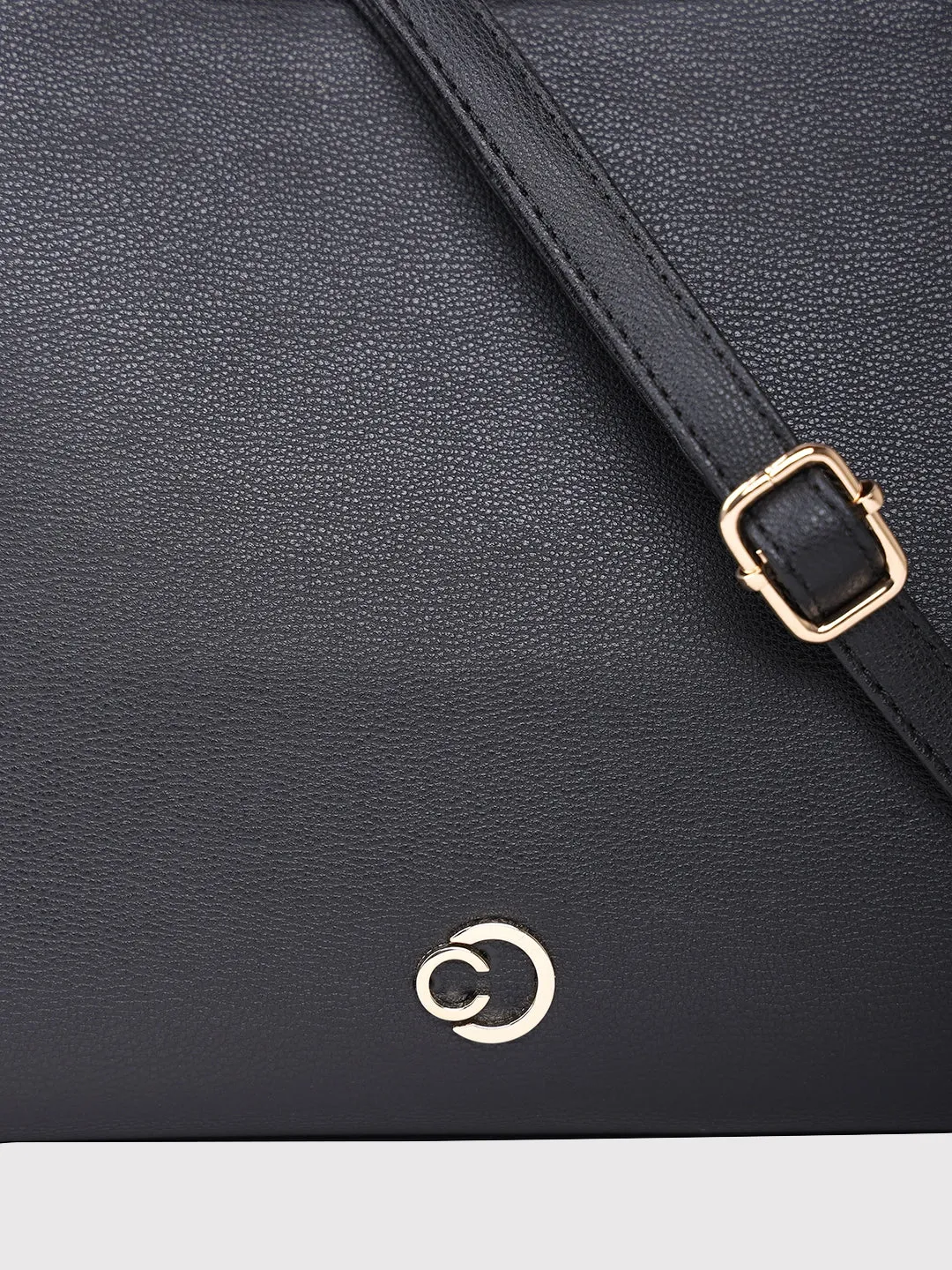 Caprese Milan Satchel Small Solid Women'S Handbag Black