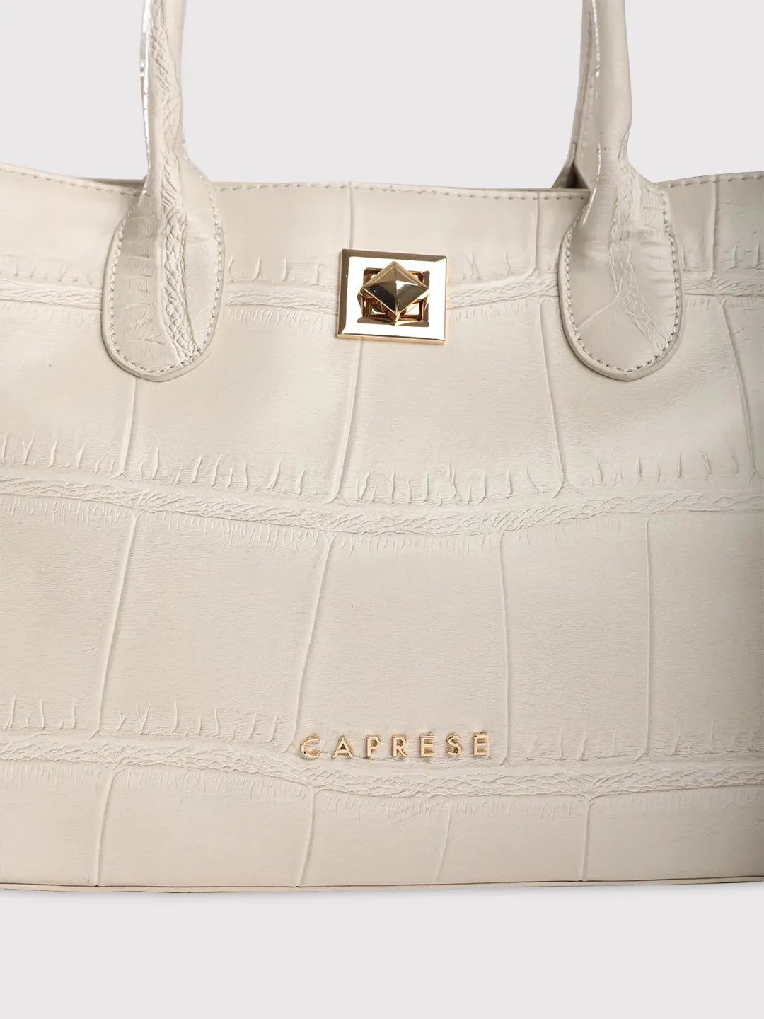 Caprese Mink Satchel Small Women Handbag |Shoulder Bag With Double Handle Beige