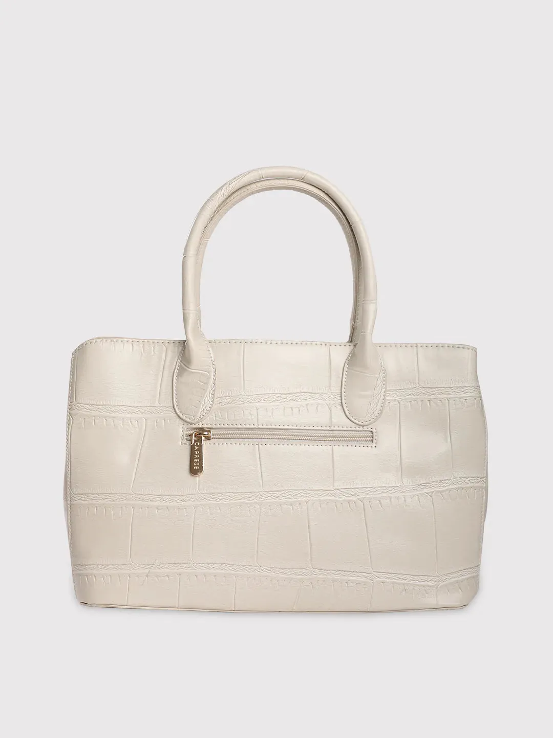 Caprese Mink Satchel Small Women Handbag |Shoulder Bag With Double Handle Beige