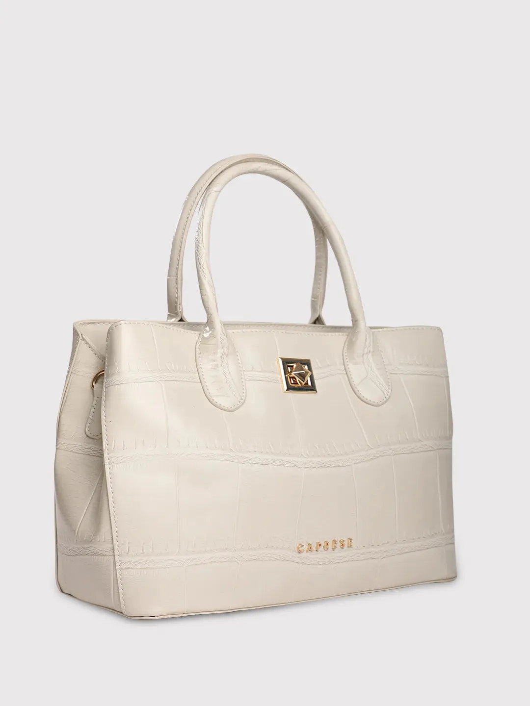 Caprese Mink Satchel Small Women Handbag |Shoulder Bag With Double Handle Beige