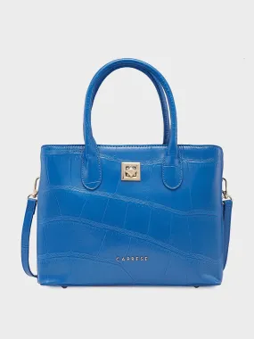 Caprese Mink Satchel Small Women Handbag |Shoulder Bag With Double Handle Ultramarine