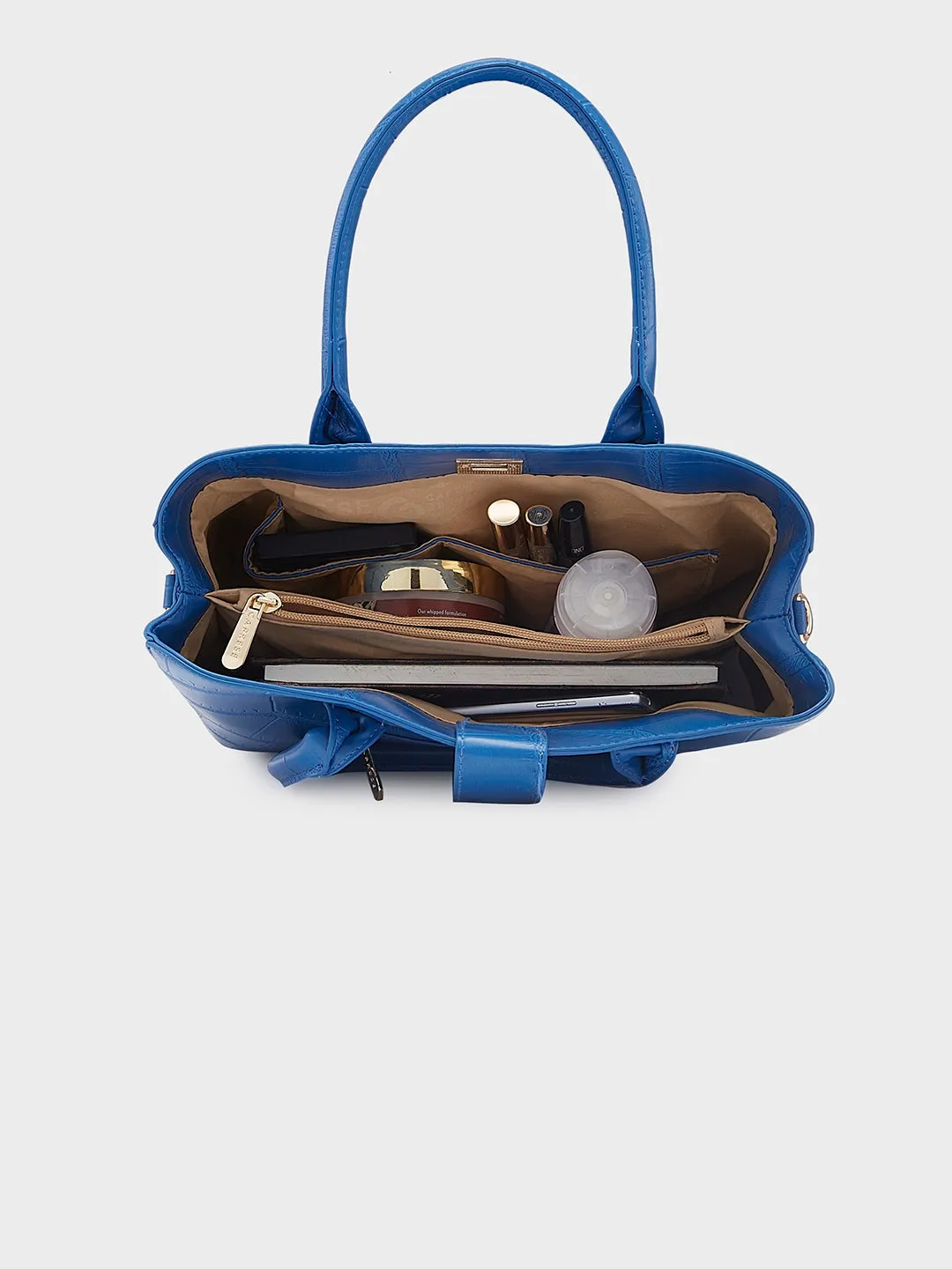 Caprese Mink Satchel Small Women Handbag |Shoulder Bag With Double Handle Ultramarine