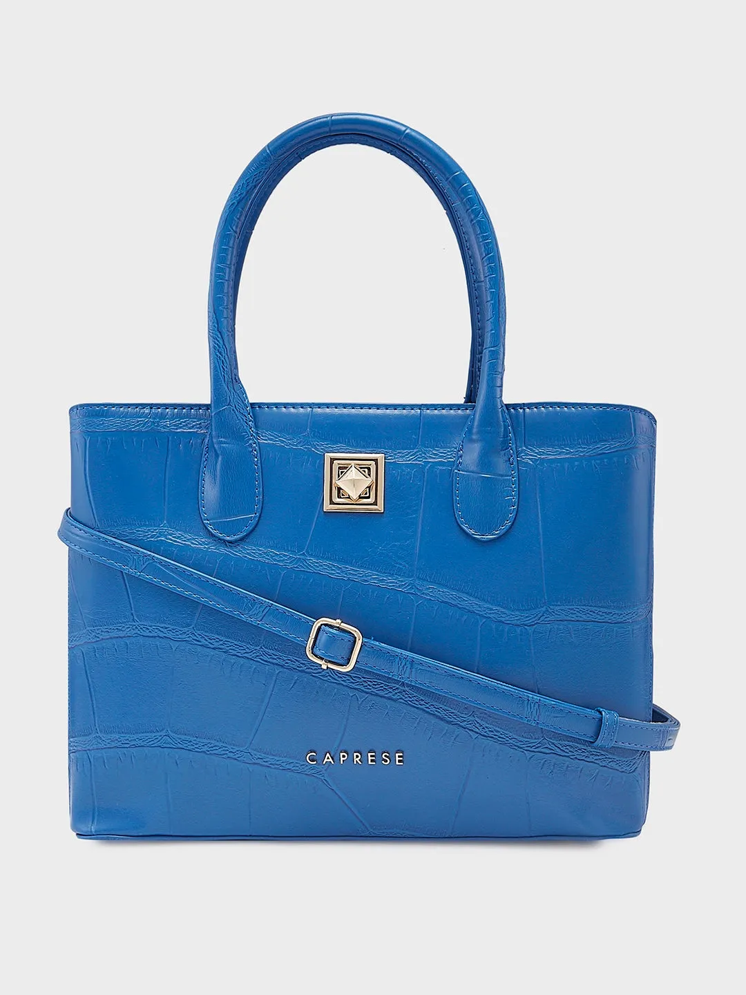 Caprese Mink Satchel Small Women Handbag |Shoulder Bag With Double Handle Ultramarine
