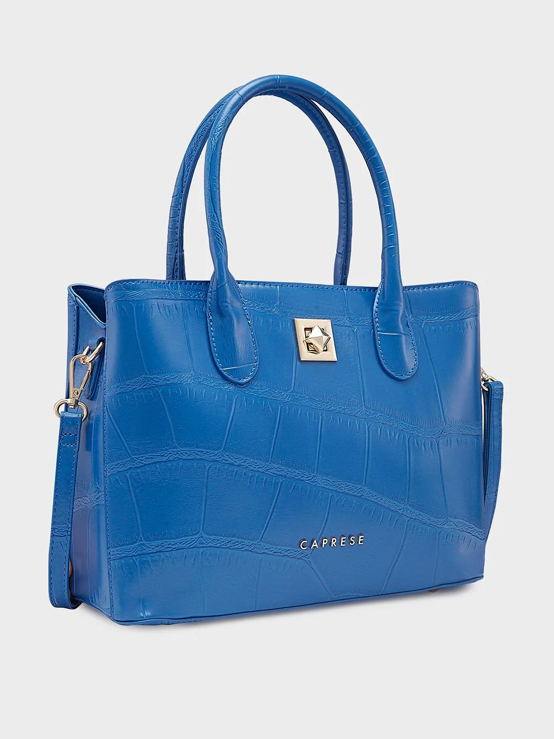 Caprese Mink Satchel Small Women Handbag |Shoulder Bag With Double Handle Ultramarine