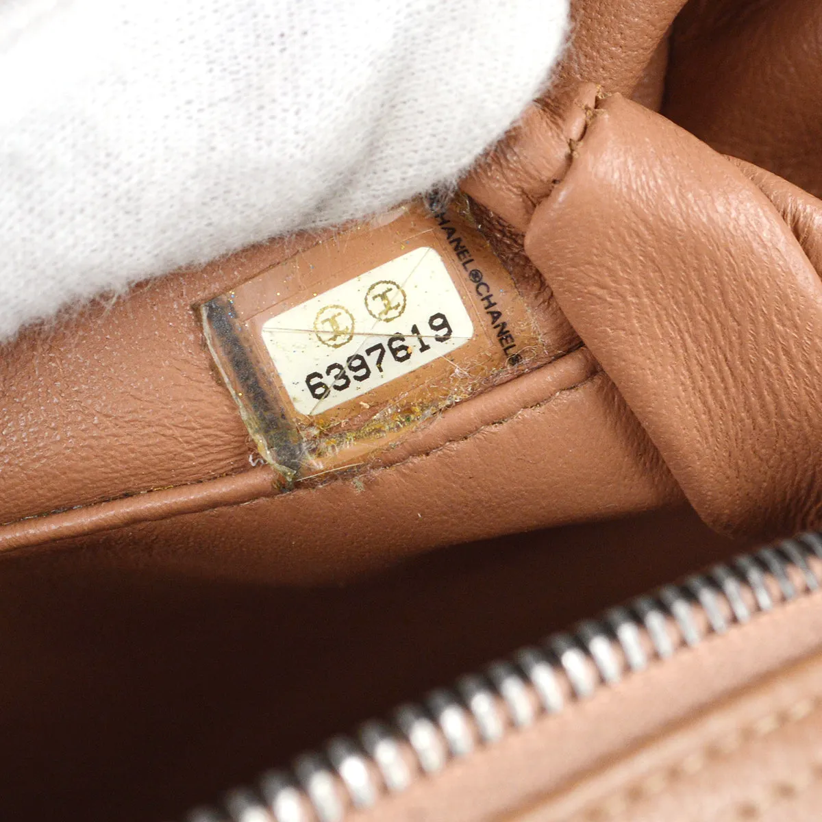 Chanel * 2001-2003 Bowling Bag 27 Pink Beige Caviar