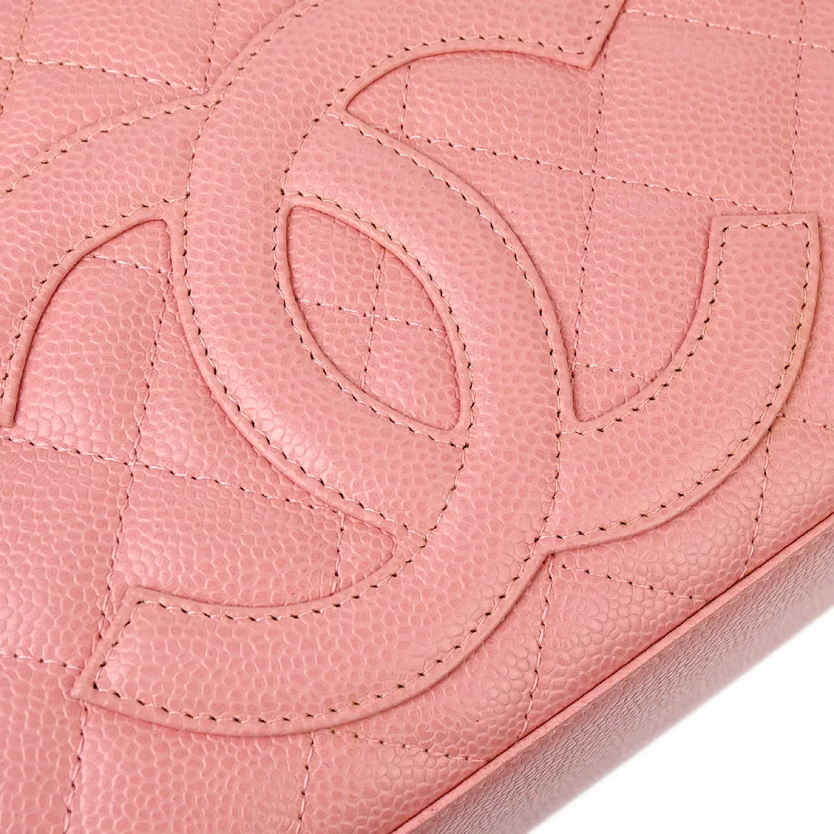 Chanel 2003-2004 Pink Caviar Bowling Bag 27