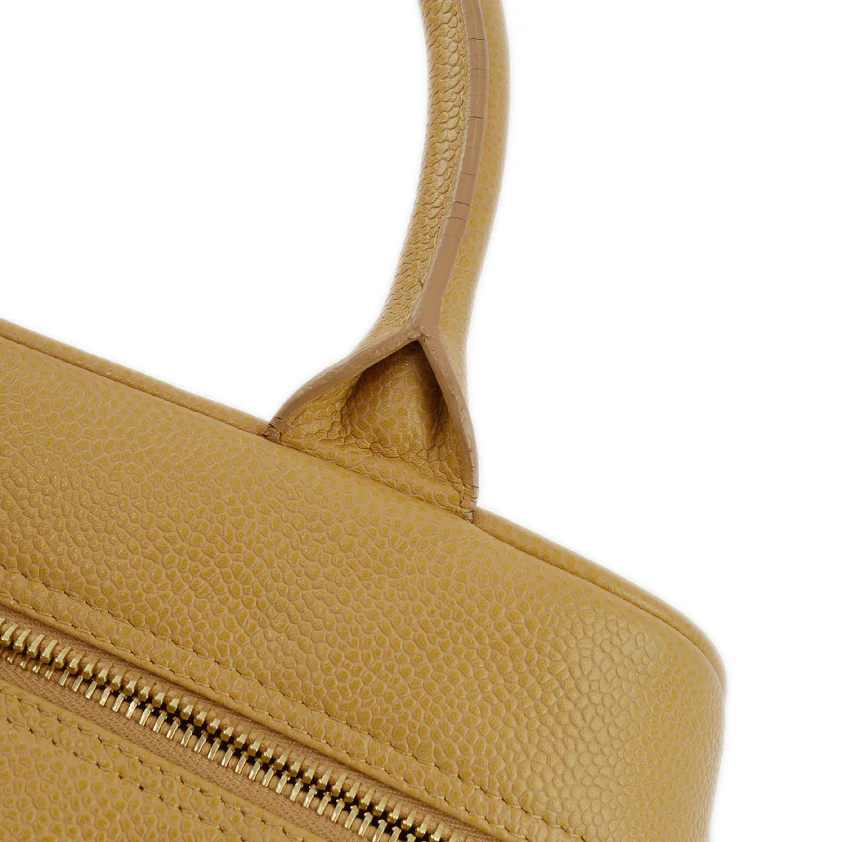 Chanel 2004-2005 Beige Caviar Bowling Bag 27