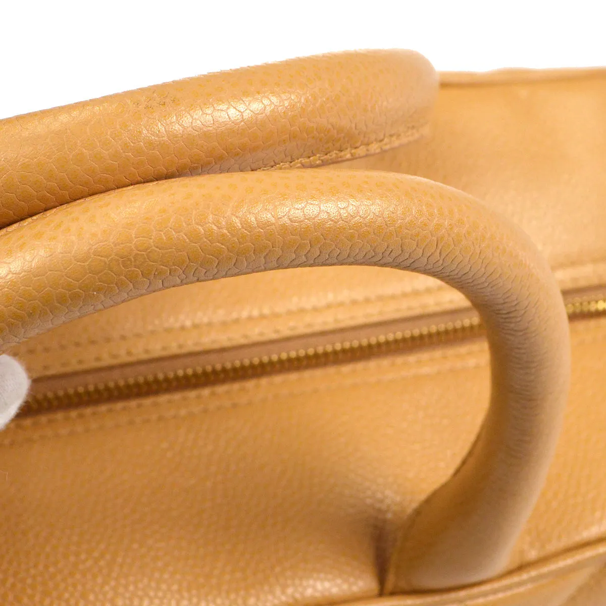 Chanel 2004-2005 Bowling Bag 37 Beige Caviar
