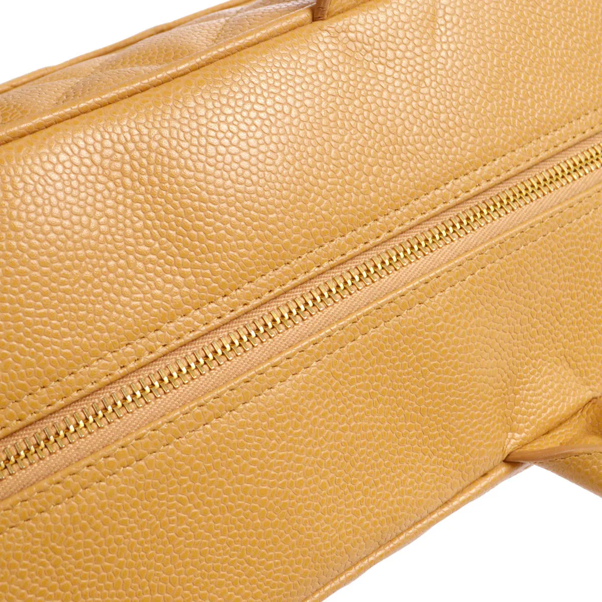Chanel 2004-2005 Bowling Bag 37 Beige Caviar