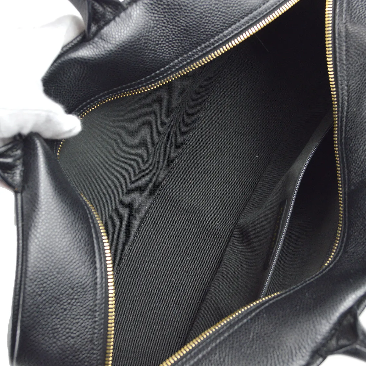 Chanel 2005-2006 Bowling Bag 37 Black Caviar