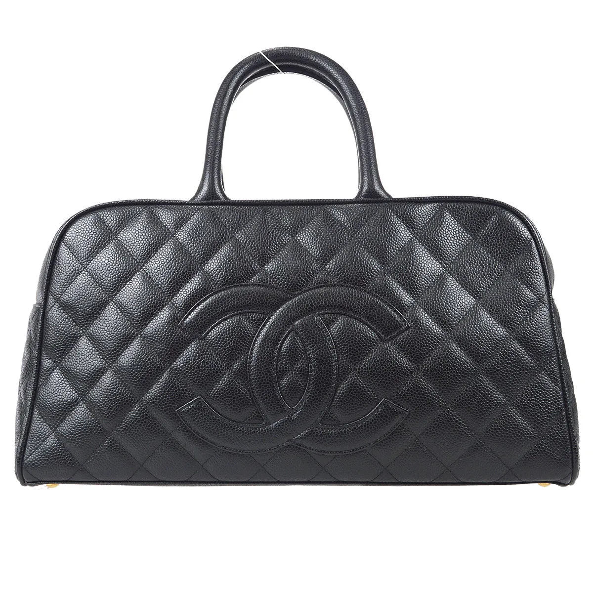Chanel 2005-2006 Bowling Bag 37 Black Caviar