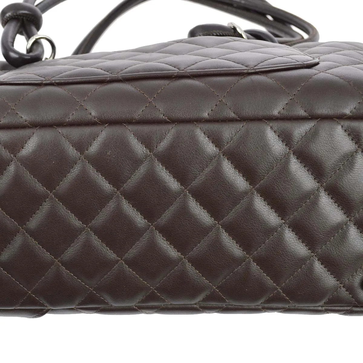 Chanel 2005-2006 Brown Calfskin Cambon Ligne Bowling Bag