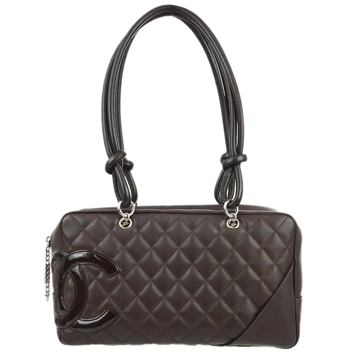 Chanel 2005-2006 Brown Calfskin Cambon Ligne Bowling Bag