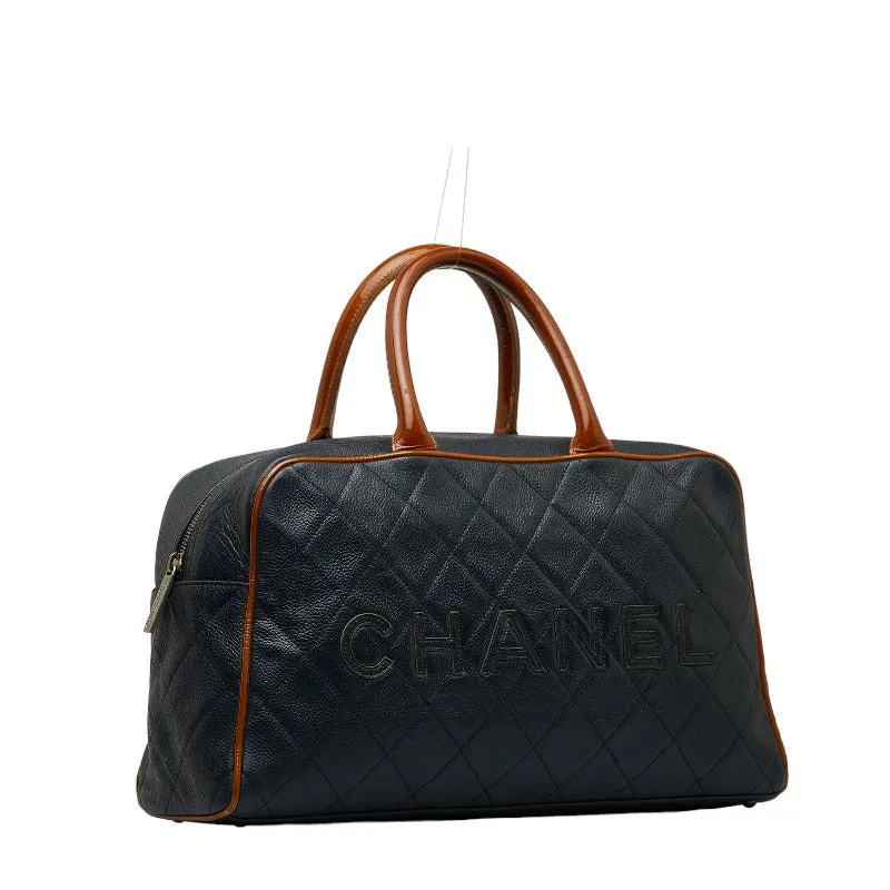 Chanel Brown Caviar Bowling Bag 27