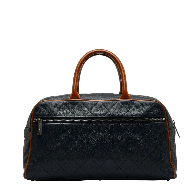 Chanel Brown Caviar Bowling Bag 27