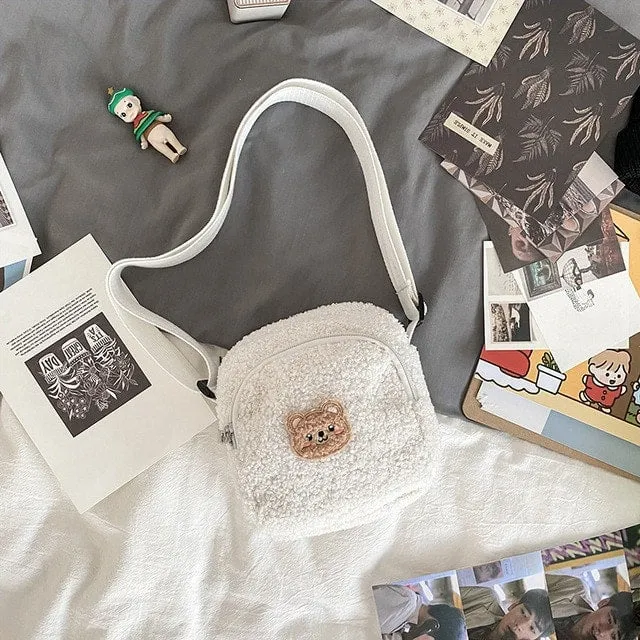 Cute Cat Plush Shoulder Bag