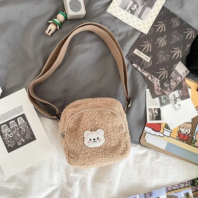 Cute Cat Plush Shoulder Bag