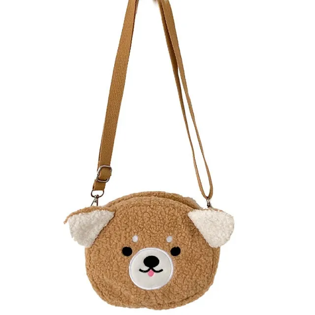 Cute Cat Plush Shoulder Bag