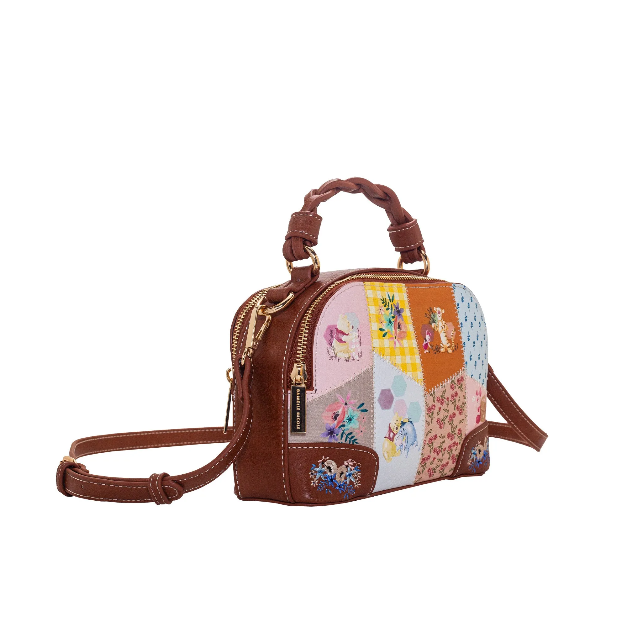 Danielle Nicole Disney Winnie the Pooh Patchwork Satchel Crossbody