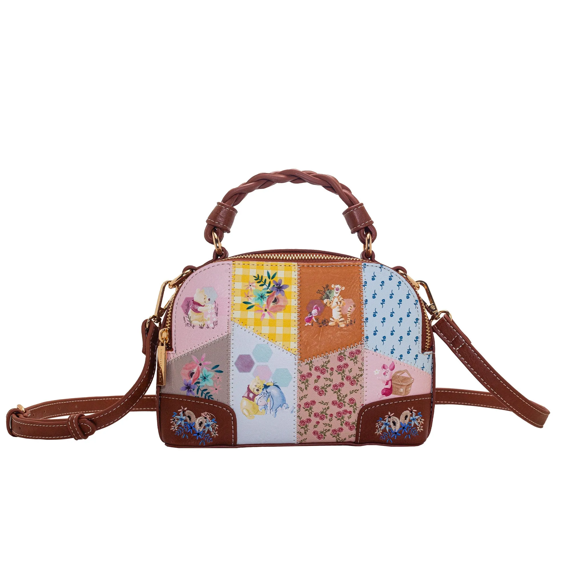 Danielle Nicole Disney Winnie the Pooh Patchwork Satchel Crossbody