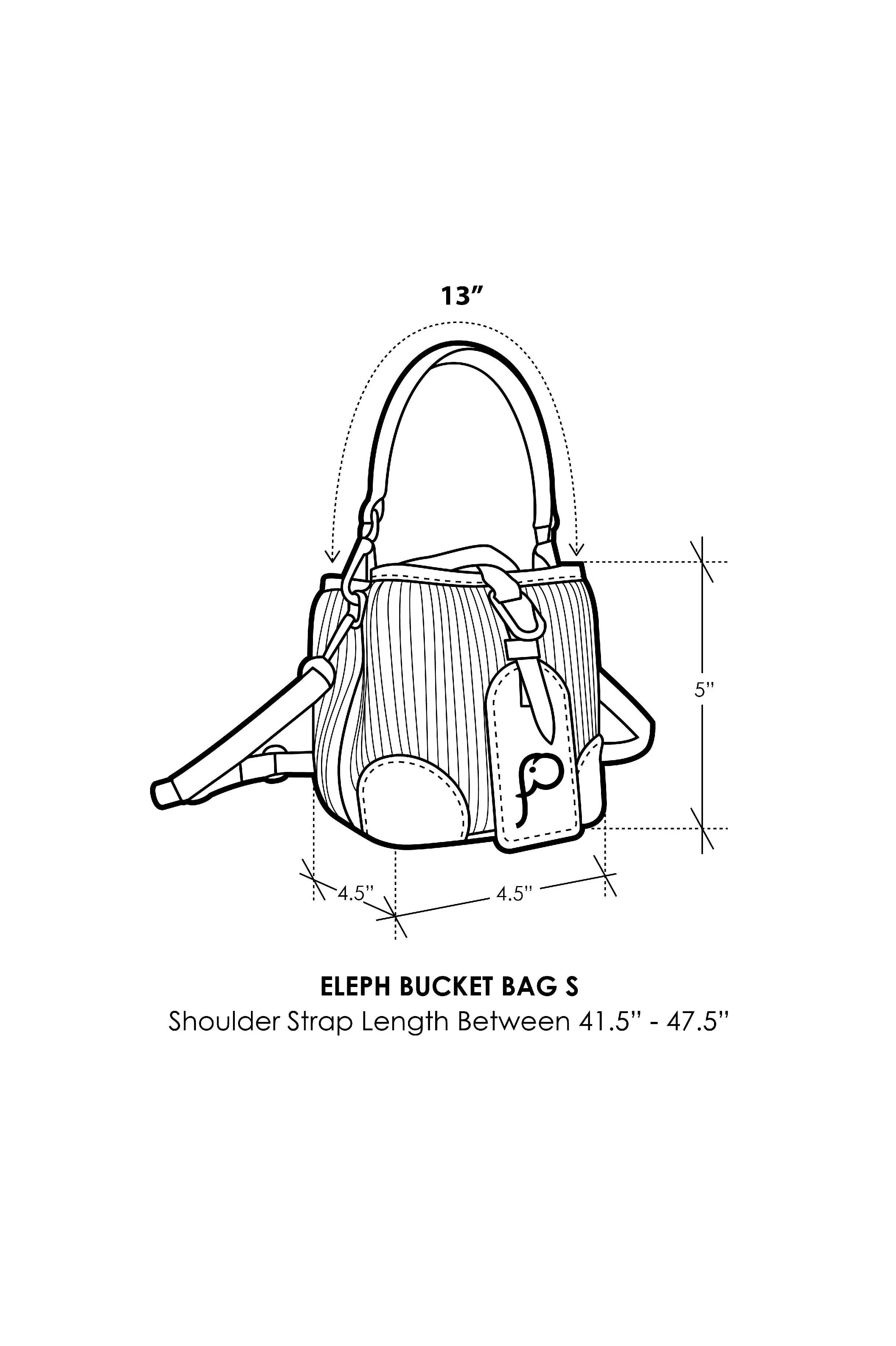 ELEPH BUCKET BAG - S : Grey
