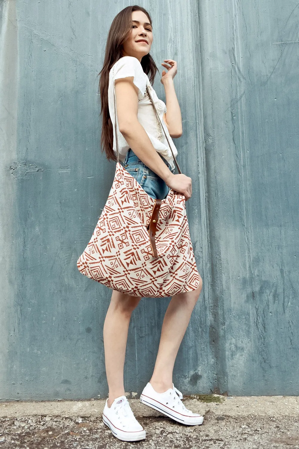 Ethnic Print Shoulder Bag