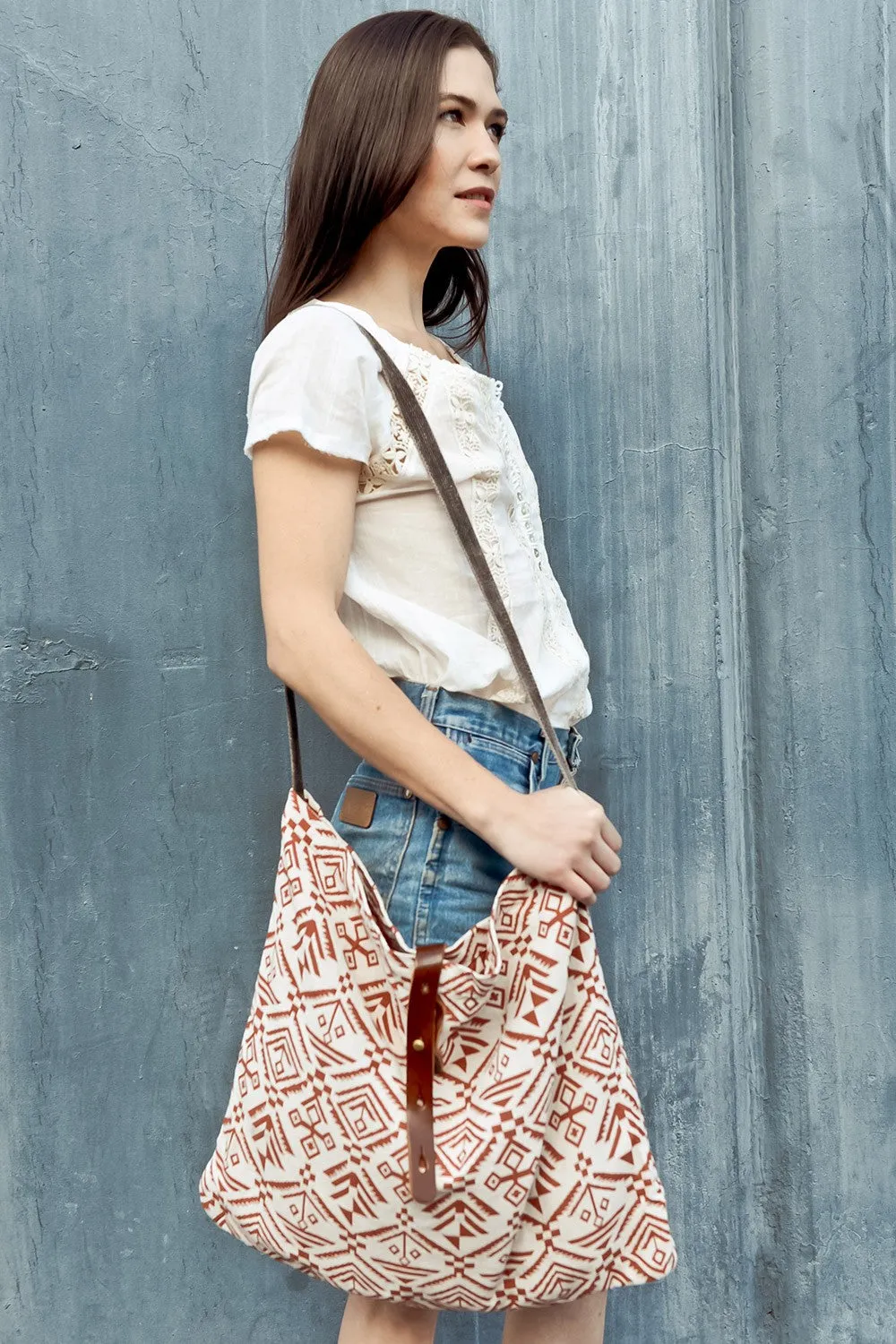 Ethnic Print Shoulder Bag