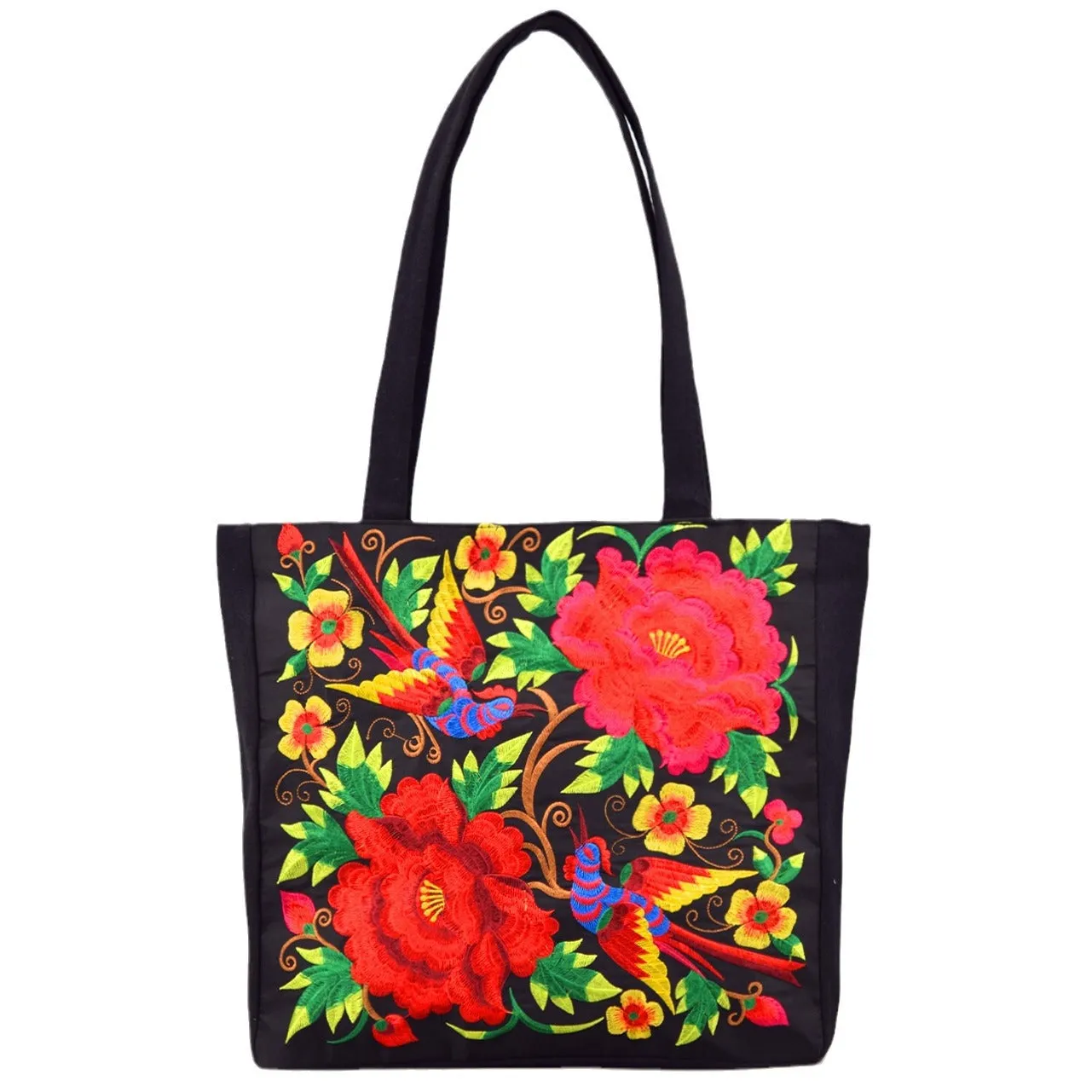 Ethnic Style Embroidered Large Shoulder Bag