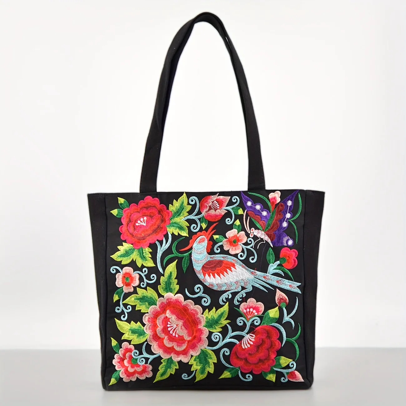 Ethnic Style Embroidered Large Shoulder Bag