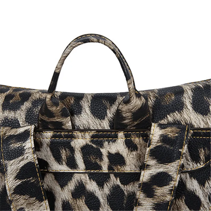 Fashion Leopard Print Multi Large Backpack