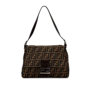 Fendi Canvas Leather Mamma Bucket Handbag