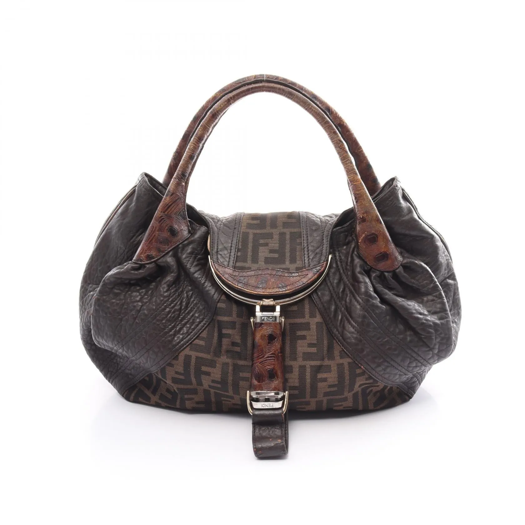 Fendi Spy Bag Canvas Leather Handbag 8BR511