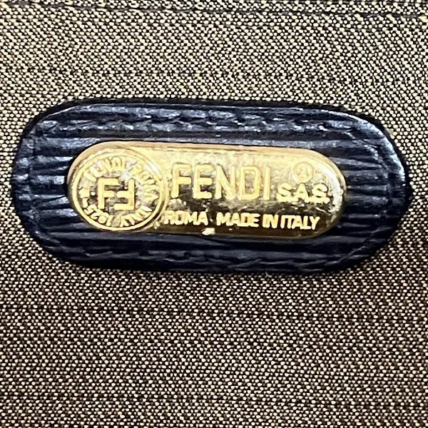 Fendi Zucca Canvas Leather Handbag