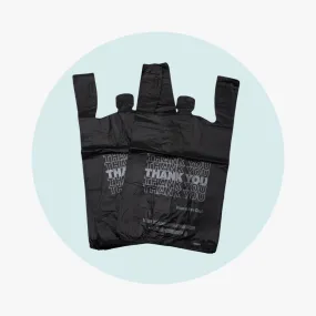Happy Face T Shirt Bags Large - BLACK