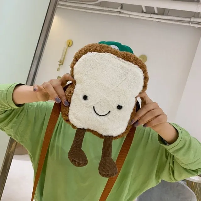 Kawaii Cartoon Cat Plush Shoulder Bag