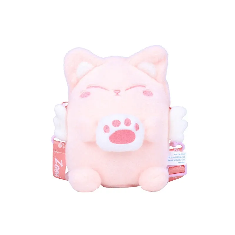 Kawaii Cartoon Cat Plush Shoulder Bag