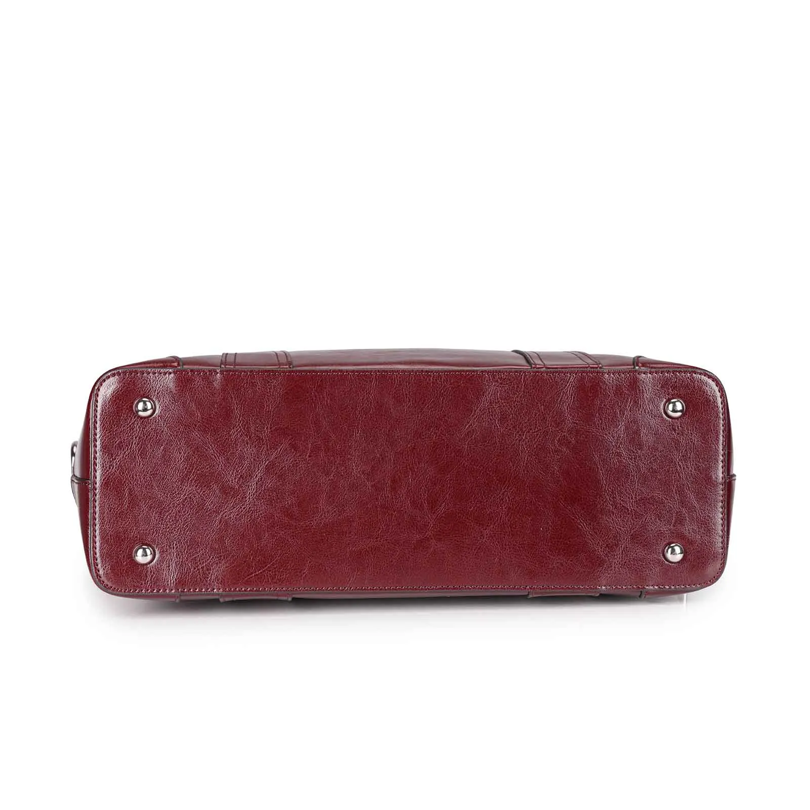 Leather Laptop Tote Handbag for Women