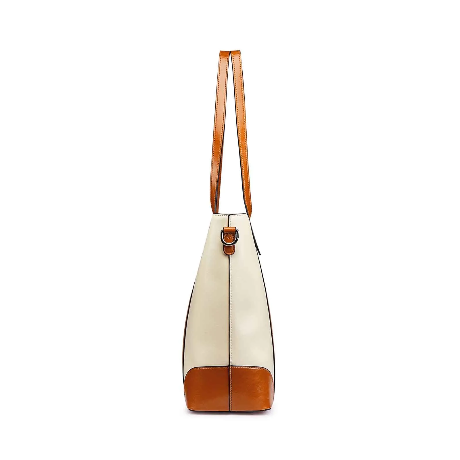 Leather Laptop Tote Handbag for Women