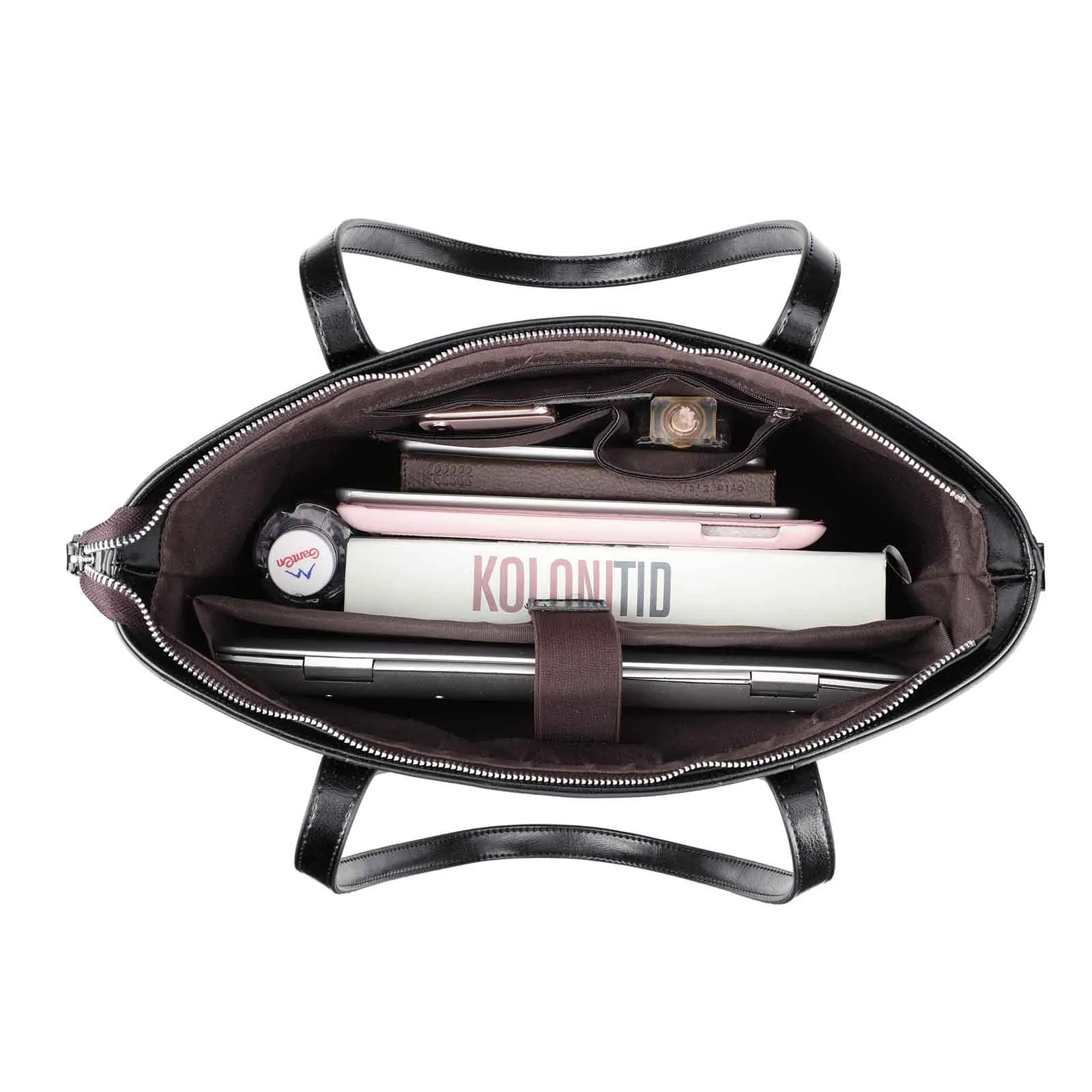 Leather Laptop Tote Handbag for Women